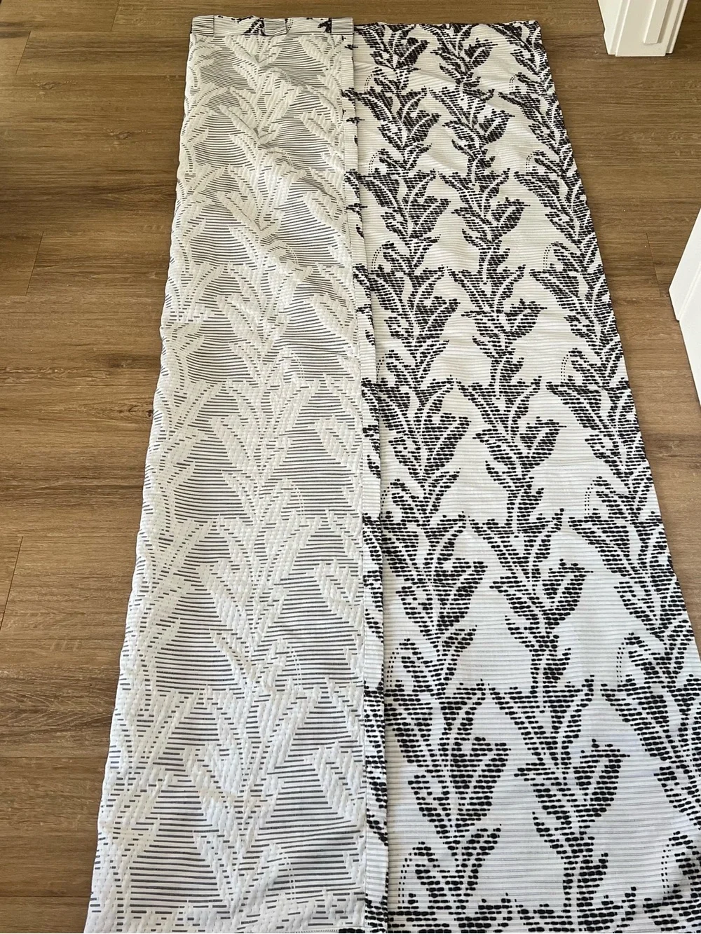 NWOT OpalHouse Jungalow Limu Leaf Slate Gray Curtain Panel 82”x50”